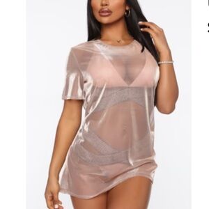 Rose Gold Oversized Cover Up